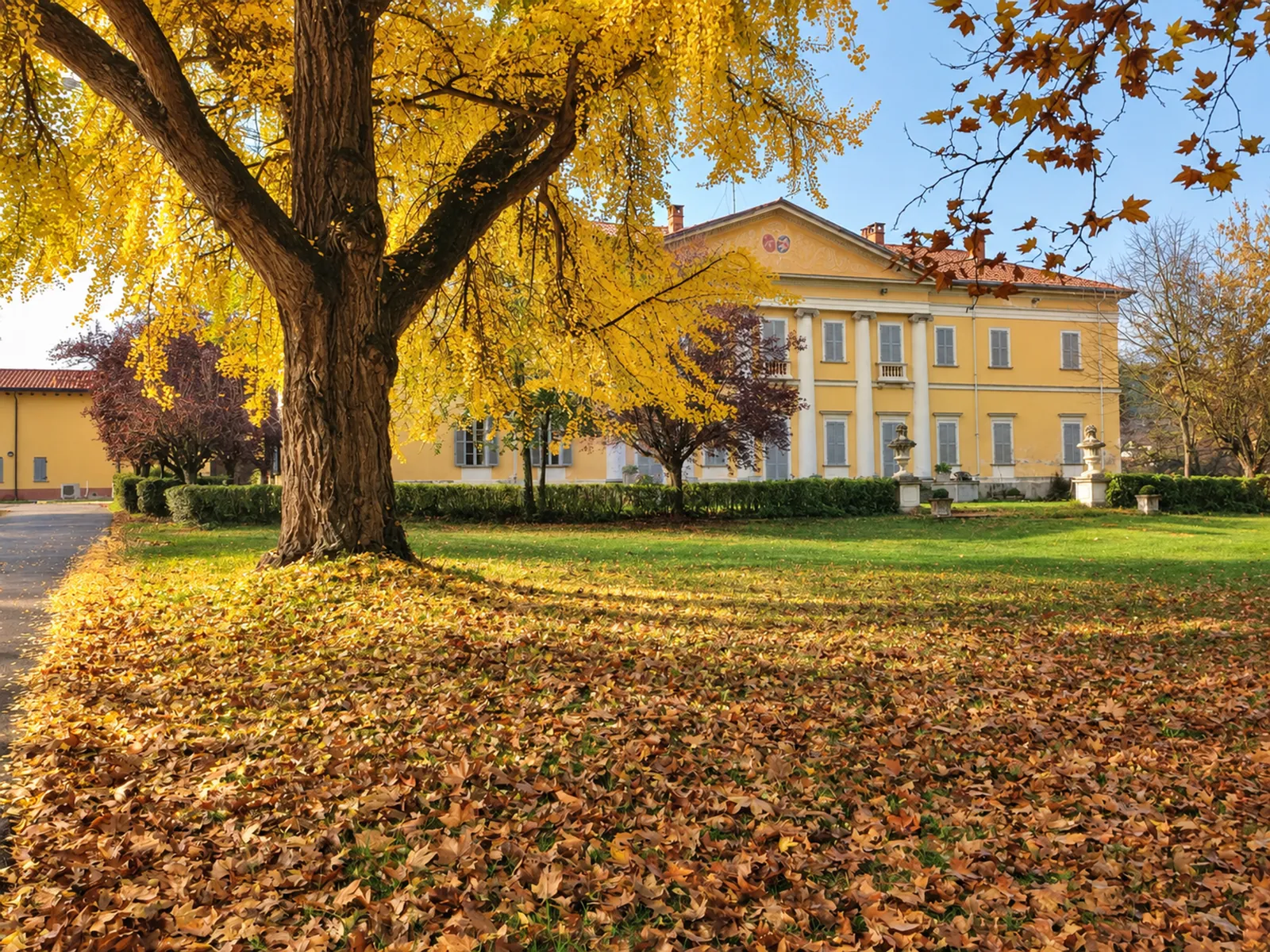 Die Villa di Valdeperno im Herbst