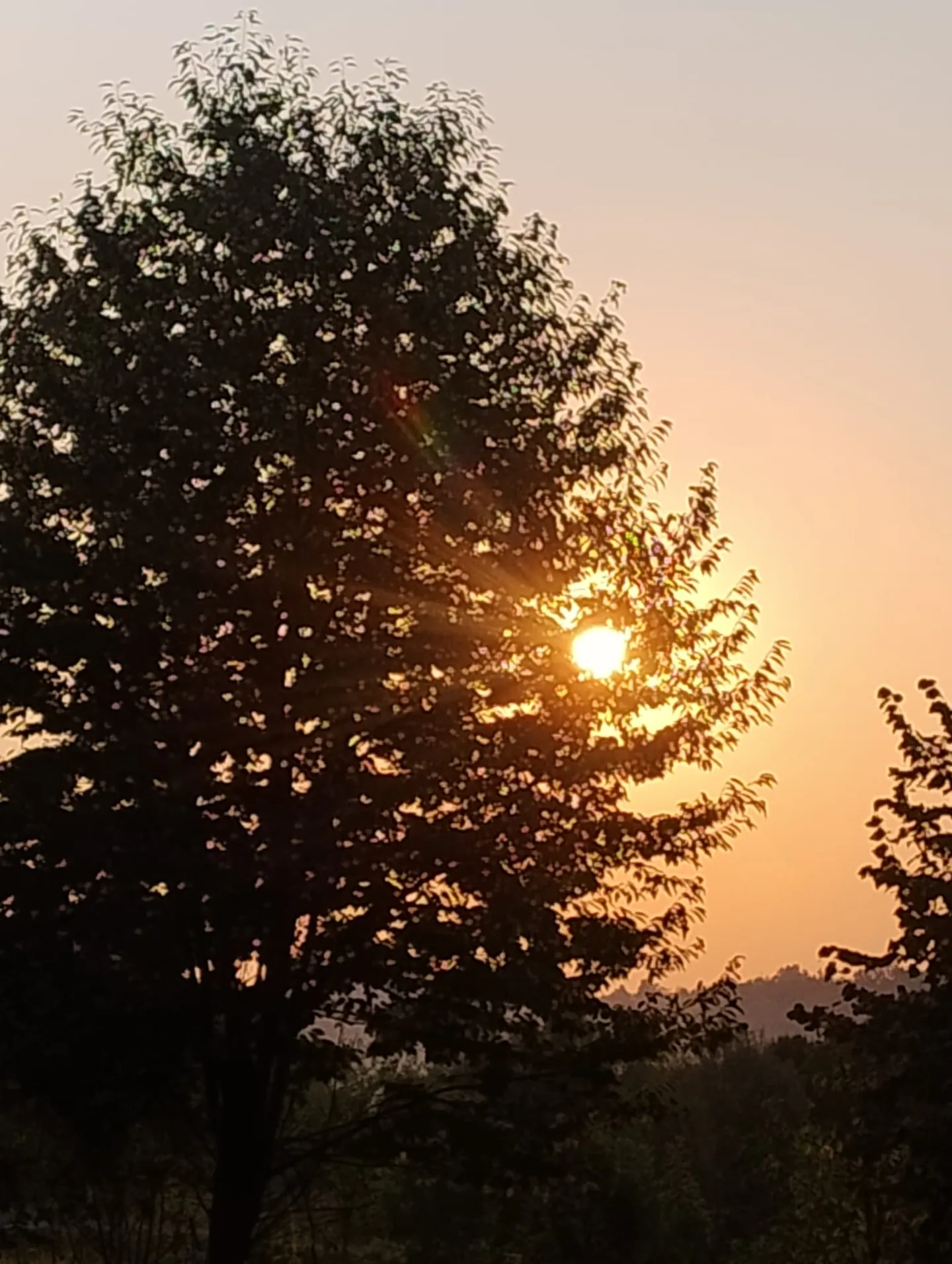 Tramonto sulle colline, dal parco del Feudo d’Asti